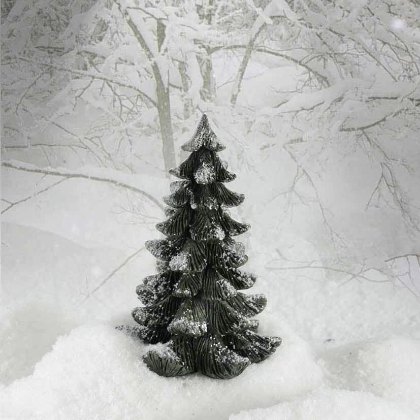 DEKOBAUM - Weiß/Grün, LIFESTYLE, Kunststoff (11/17cm) - X-Mas