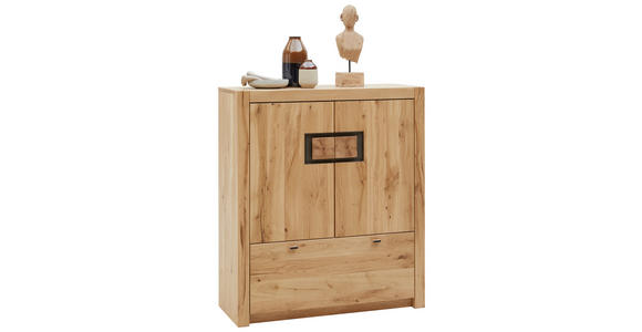 KOMMODE , 102,3/117,6/41 cm, 1 Schublade(n)  - Eichefarben/Dunkelgrau, Natur, Holz (102,3/117,6/41cm) - Valnatura