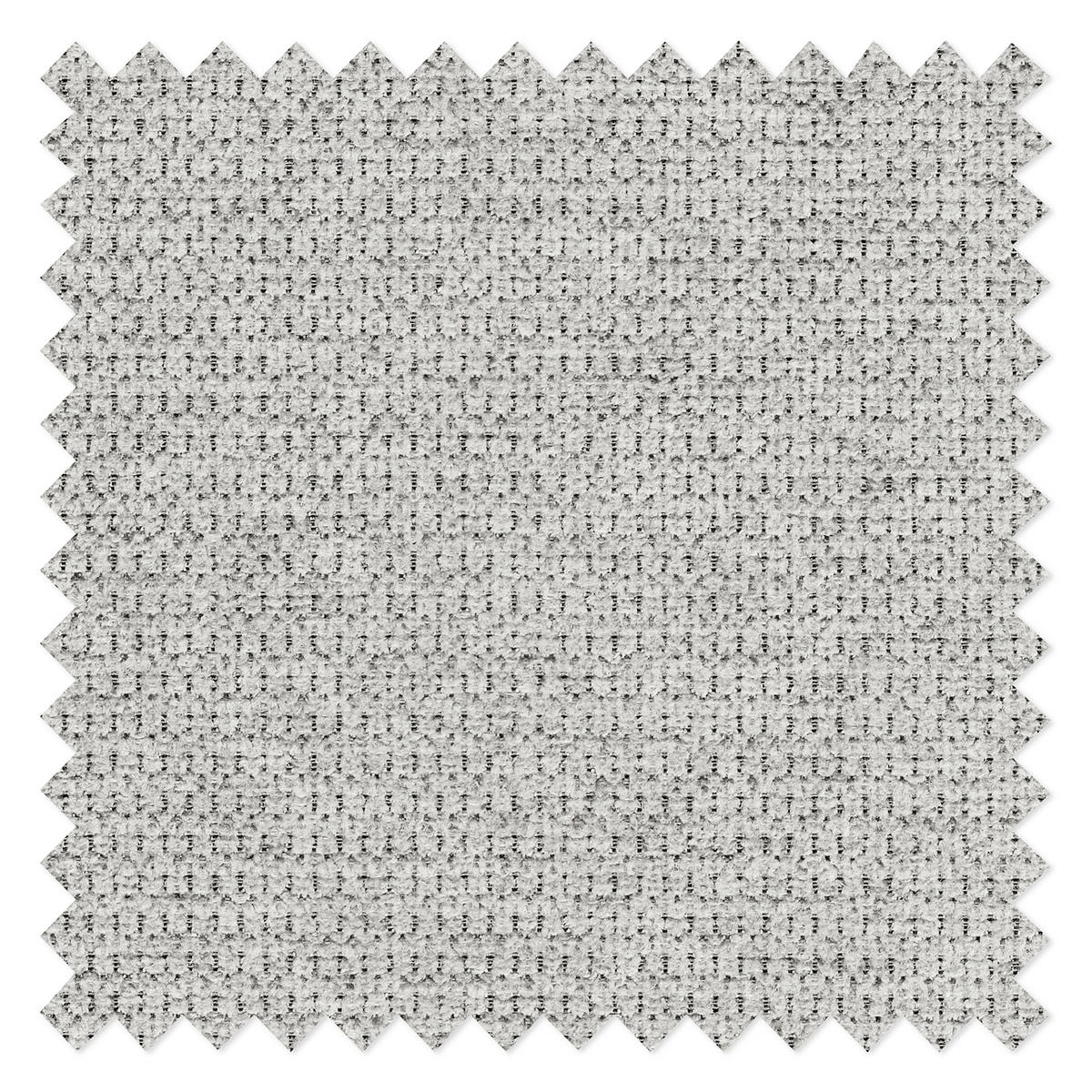 ECKSOFA TORINO Hellgrau Chenille Bettkasten, Kopfteilverstellung  - Schwarzchrom/Hellgrau, Design, Textil/Metall (173/247cm) - Livetastic