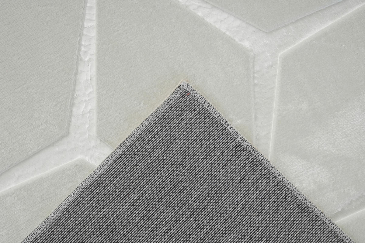 FLACHWEBETEPPICH  Wohnzimmer 120/160 cm Calma Weiß rechteckig  - Weiß, Basics, Textil (120/160cm) - Kayoom