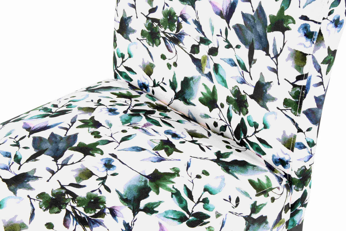 STUHL Flachgewebe Grün, Blau, Creme, Lila  - Blau/Lila, Design, Holz/Textil (55/92/77cm) - Kayoom