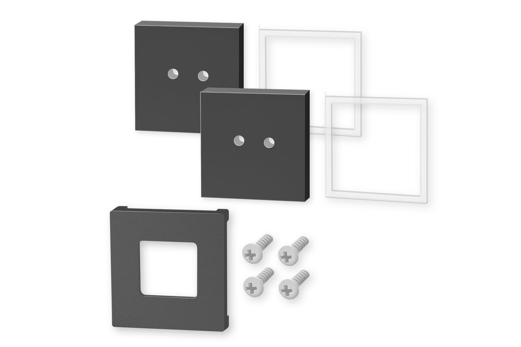 WANDHALTER  in Schwarz  - Schwarz, Basics, Metall (4,2/4,2/0,35cm) - Zack