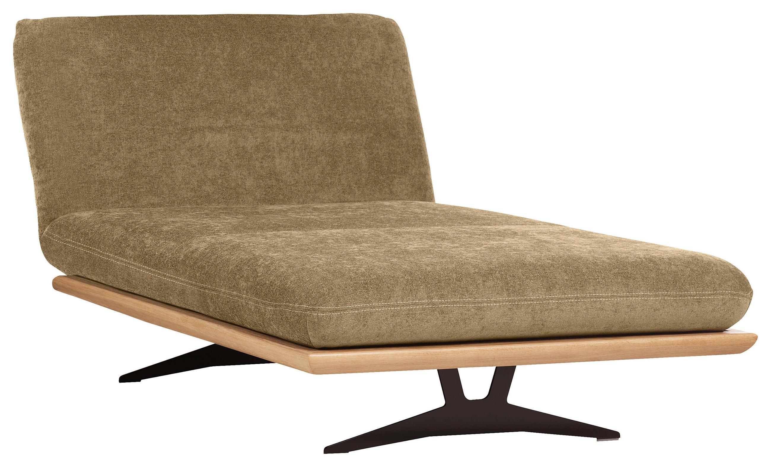 OTTOMANE in Mikrofaser Grün - Schwarz/Grün, Design, Holz/Textil (114/92/165-218cm) - Dieter Knoll