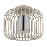 TAKLAMPA ALFRED 28/23 cm  - klar/sandfärgad, Design, metall/glas (28/23cm) - Globo