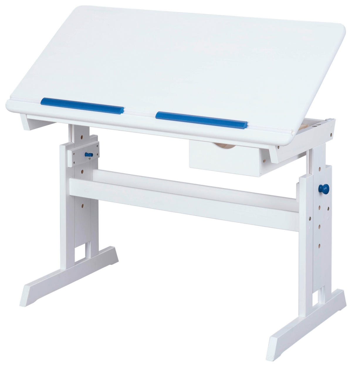 BUREAU DE JEUNESSE 109/55/63-96 cm  in Blau, Rosa, Weiss  - Blau/Weiss, Basics, Holz/Holzwerkstoff (109/55/63-96cm) - MID.YOU