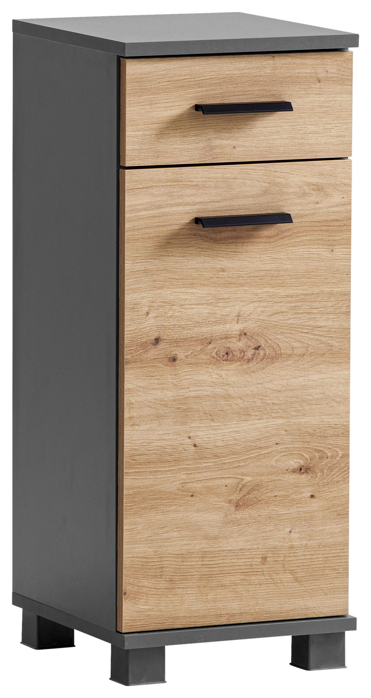 UNTERSCHRANK 30,3/75,3/32,6 cm   - Anthrazit/Schwarz, KONVENTIONELL, Holzwerkstoff/Kunststoff (30,3/75,3/32,6cm) - Stylife