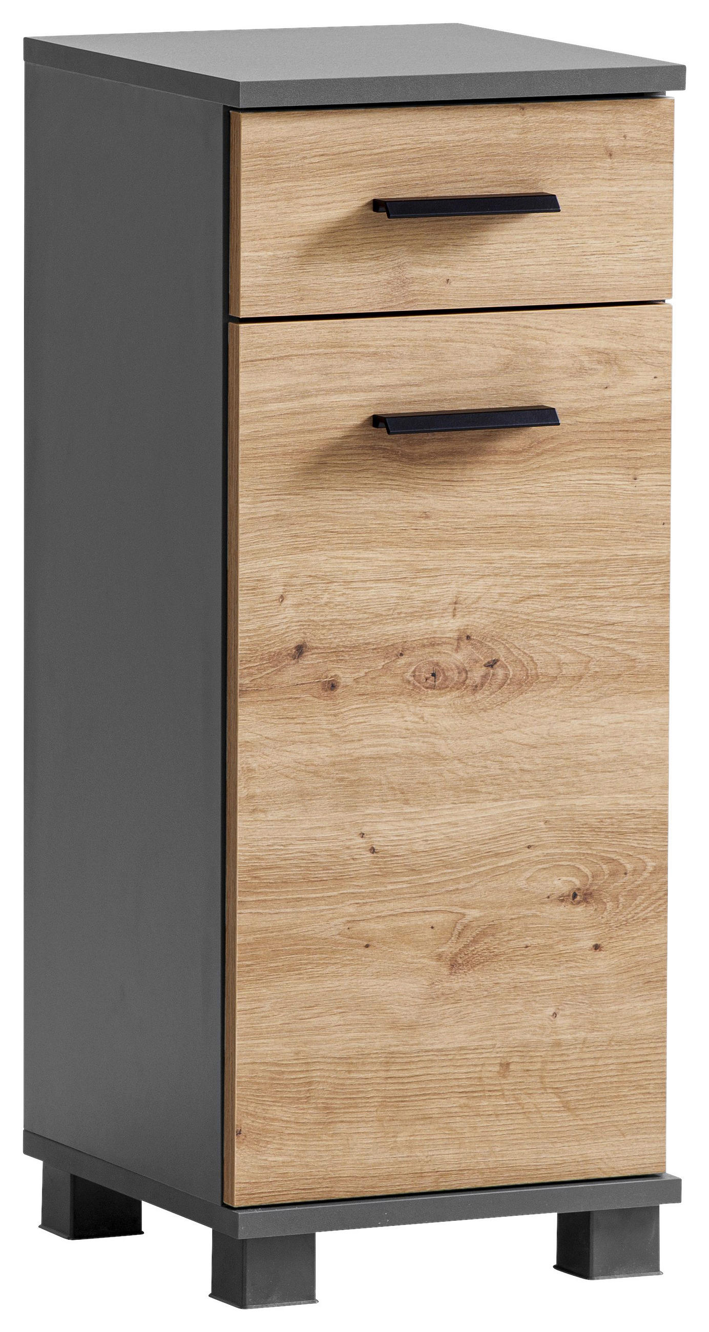 Stylife Unterschrank Palermo Anthrazit, Eiche Artisan 30.3x75.3x32.6 cm