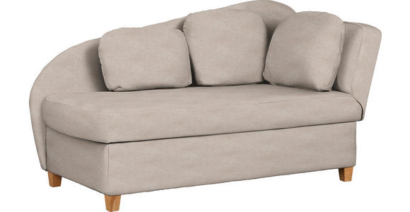 LIEGE  in Mikrofaser Sandfarben  - Sandfarben, LIFESTYLE, Holz/Textil (180/97/85cm) - Novel