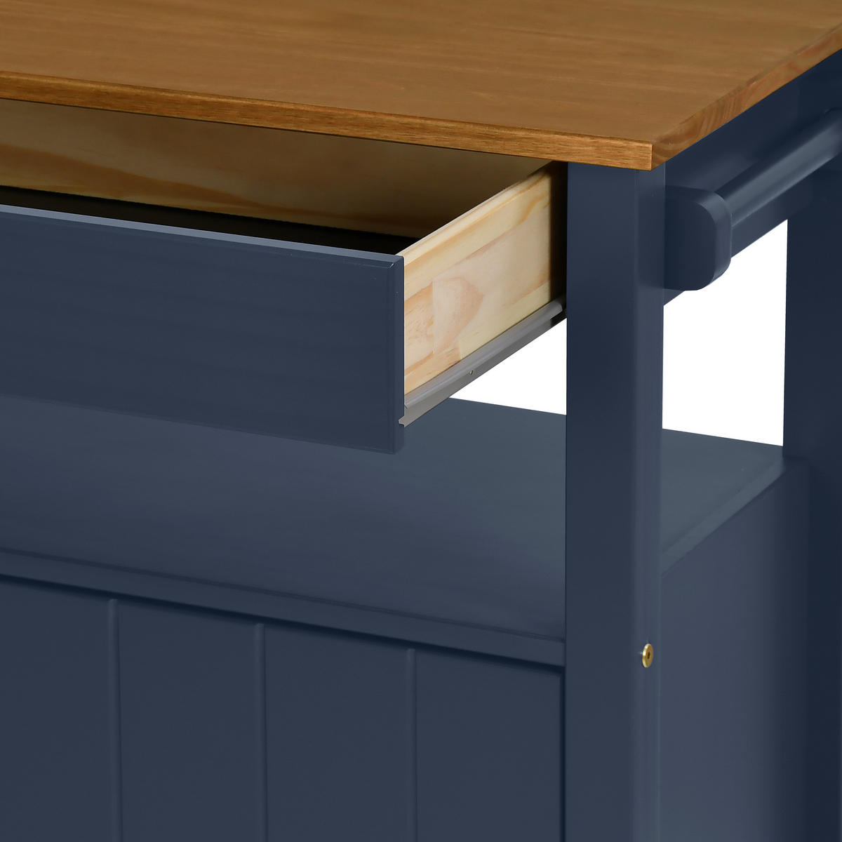 SERVIERWAGEN Pinie massiv Braun, Dunkelgrau  - Dunkelgrau/Zinkfarben, MODERN, Holz/Kunststoff (85/90,6/40cm) - Livetastic