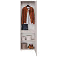 GARDEROBENSCHRANK Liv  in 60/195/33,8 cm  - Kaschmir/Schwarz, KONVENTIONELL, Holzwerkstoff (60/195/33,8cm) - Xora