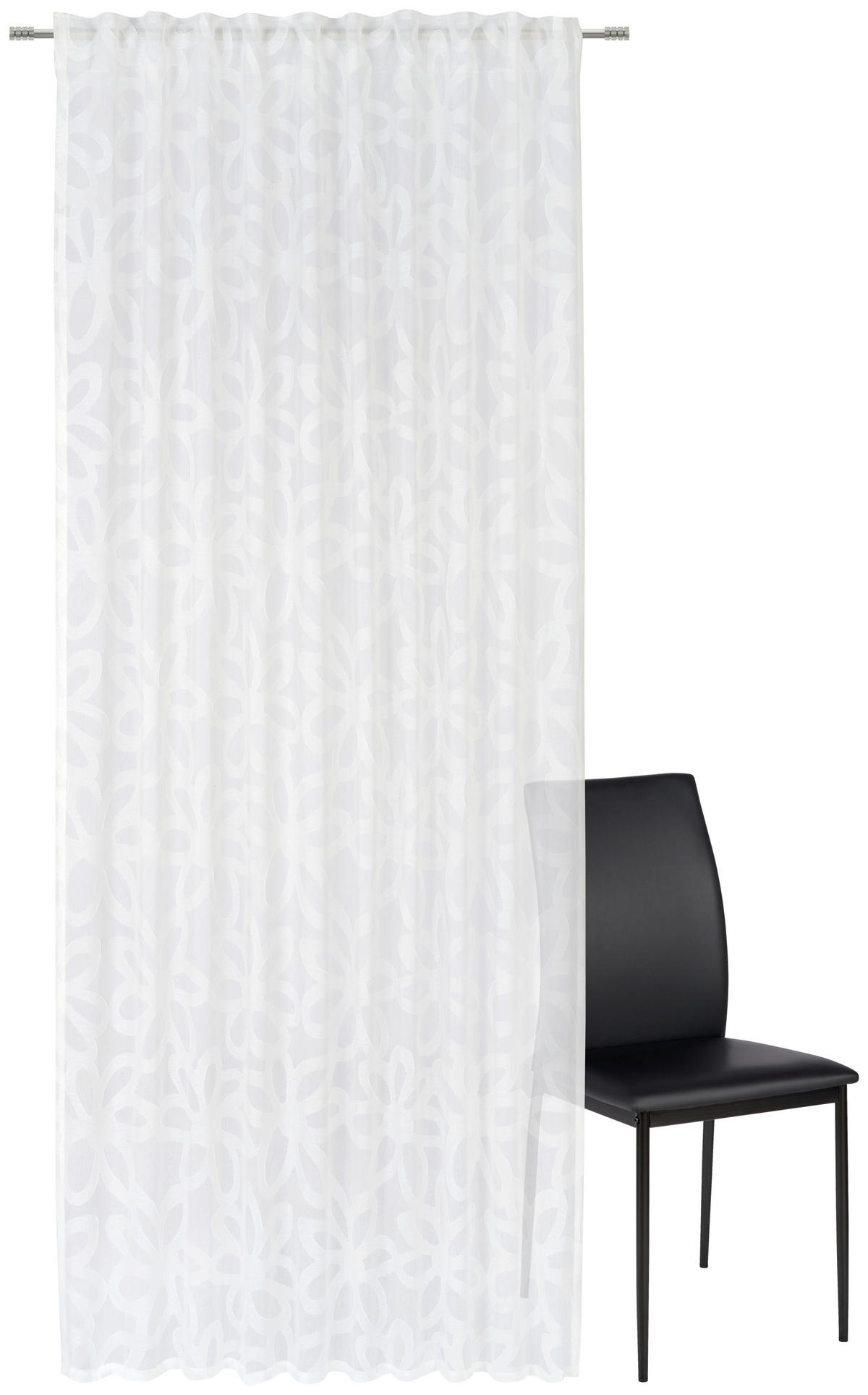 FERTIGVORHANG halbtransparent  - Weiss, Konventionell, Textil (140/245cm) - Esposa
