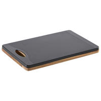 SCHNEIDEBRETT Holz, Kunststoff Akazie  - Schwarz/Naturfarben, Basics, Holz/Kunststoff (28/18/1,8cm) - Homeware Profession.