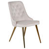 STOLSET stål sammet  - beige/mässingsfärgad, Design, metall/textil (50/88.5/66cm) - Livetastic