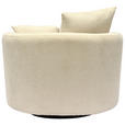 SESSEL in Webstoff Naturfarben  - Schwarz/Naturfarben, Design, Textil/Metall (101/82/97cm) - Carryhome