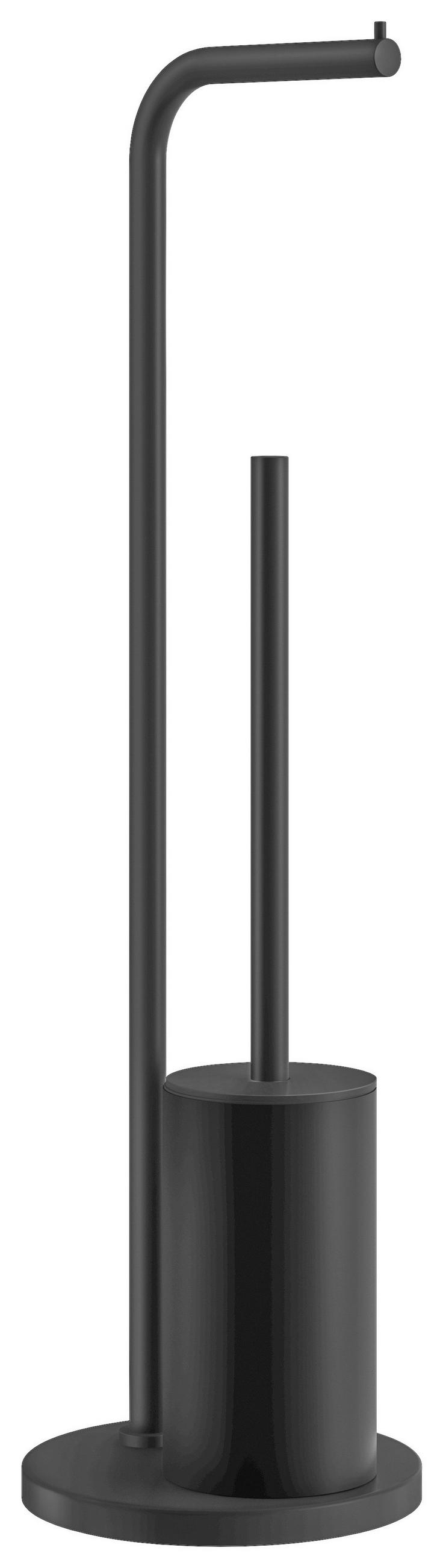 DRŽAČ TOALET PAPIRA I WC ČETK  crna  metal  - crna, Konvencionalno, metal/plastika (17/60/17cm)