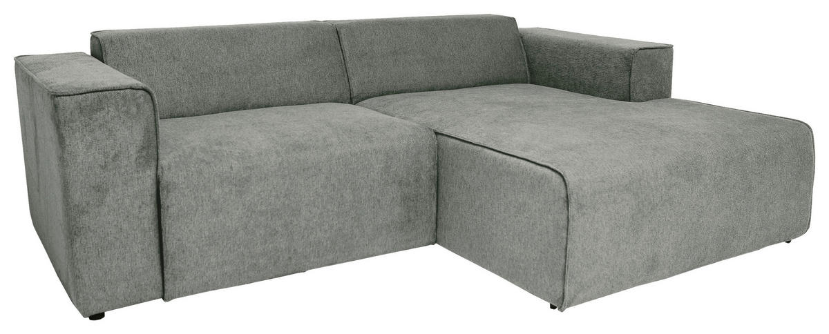 ECKSOFA Hellblau Struktur  - Schwarz/Hellblau, Design, Kunststoff/Textil (234/161cm) - P & B