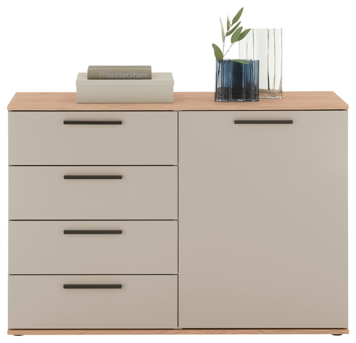 SIDEBOARD  120/82,5/46 cm 4 Schublade(n)  - Taupe/Eichefarben, Design, Holzwerkstoff/Metall (120/82,5/46cm) - Dieter Knoll