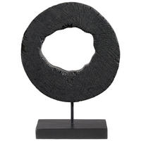 SKULPTUR - Schwarz, LIFESTYLE, Holz/Metall (27/39/10cm) - Ambia Home
