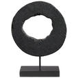 SKULPTUR - Schwarz, LIFESTYLE, Holz/Metall (30/39/10cm) - Ambia Home