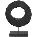 SKULPTUR - Schwarz, LIFESTYLE, Holz/Metall (30/39/10cm) - Ambia Home