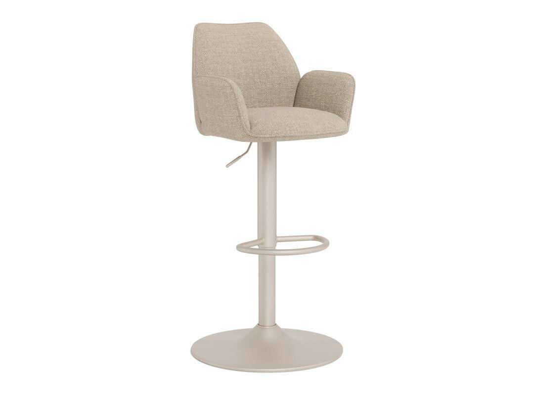 BARHOCKER in Beige  - Beige/Grau, KONVENTIONELL, Textil/Metall (52,5/114/52cm) - MID.YOU