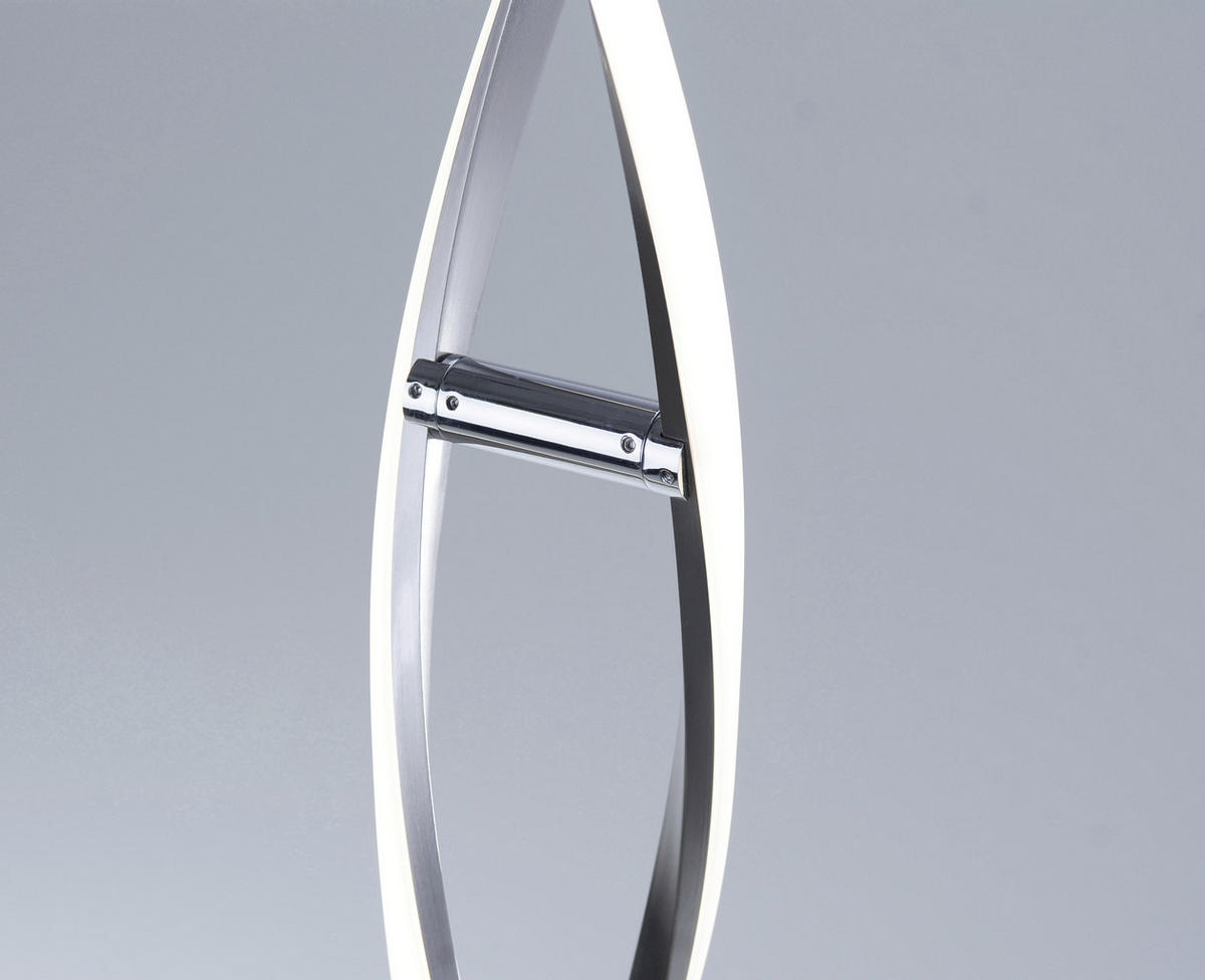 STOJACIA LED LAMPA, 20/20/136 cm - niklová, Konventionell, kov (20/20/136cm)