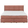 BOXSPRINGBETT 200/200 cm,  in Lachsfarben, Topper, Matratzen, H3 + H3 = fest  - Schwarz/Lachsfarben, Design, Kunststoff/Textil (200/200cm) - Dieter Knoll