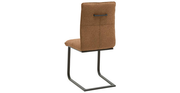 SCHWINGSTUHL  , Lederauswahl, Stoffauswahl, Typenauswahl, Gestellauswahl  , Flachgewebe  ,  - Cognac/Schwarz, Design, Textil/Metall (46/95/62cm) - Dieter Knoll