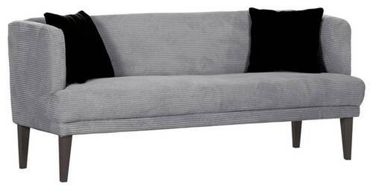 SITZBANK in Textil Hellgrau, Anthrazit  - Anthrazit/Hellgrau, Design, Holz/Textil (190/83/70cm) - Landscape