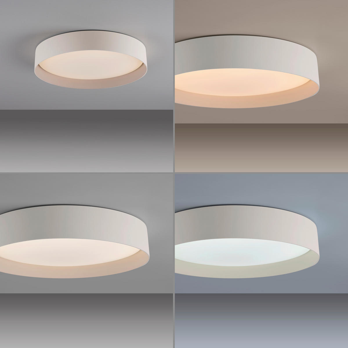 LED-DECKENLEUCHTE 39/39/7.3 cm   - Sandfarben, KONVENTIONELL, Kunststoff/Metall (39/39/7.3cm) - Schöner Wohnen