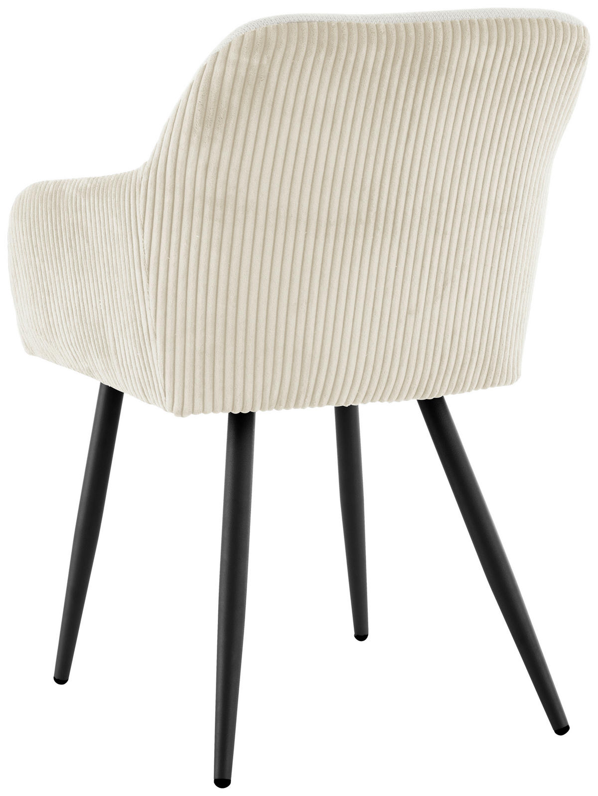 ARMLEHNSTUHL  in Eisen Cord, Leinenoptik  - Beige/Schwarz, LIFESTYLE, Holz/Textil (54/84/60cm) - Livetastic