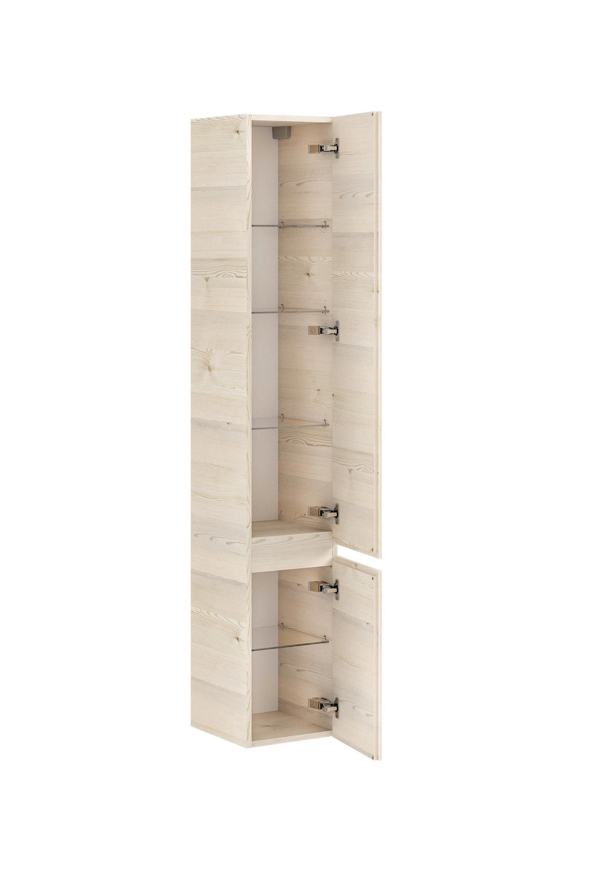 HOCHSCHRANK 30/174/30,7 cm  - Pinienfarben, KONVENTIONELL, Glas/Holzwerkstoff (30/174/30,7cm) - Sadena