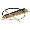 LED-DECKENLEUCHTE 44 W    70/60/11,5 cm  - Dunkelbraun/Messingfarben, Design, Holzwerkstoff/Kunststoff (70/60/11,5cm) - Globo