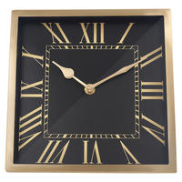 TISCHUHR Goldfarben, Schwarz 3/21/21 cm  - Goldfarben/Schwarz, Trend, Metall (3/21/21cm) - Kayoom