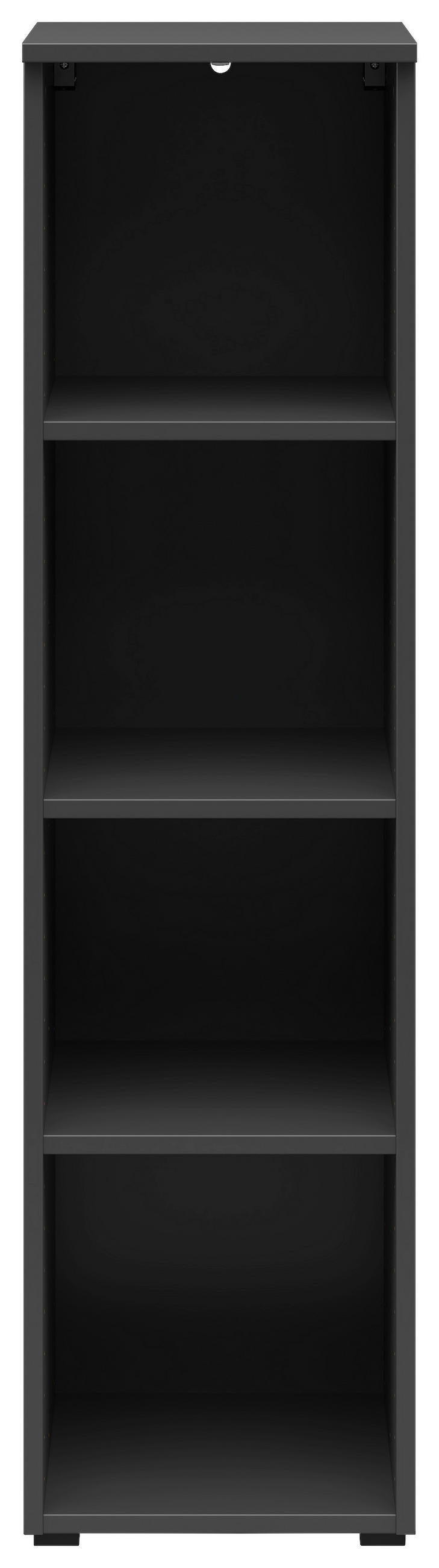 REGAL Graphitfarben  - Anthrazit/Graphitfarben, MODERN, Holzwerkstoff/Kunststoff (30/115/40cm) - Carryhome