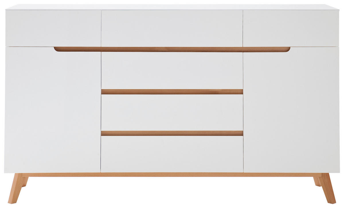 SIDEBOARD Cervo  in 169/101/40 cm  - Eichefarben/Weiß, Design, Holz/Holzwerkstoff (169/101/40cm)