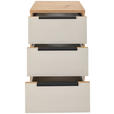 NACHTSCHRANK 40/60/40 cm  - Sandfarben/Graphitfarben, Basics, Glas/Holzwerkstoff (40/60/40cm) - Moderano
