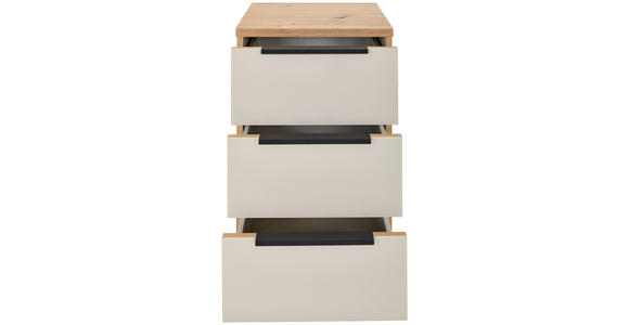 NACHTSCHRANK 40/60/40 cm  - Sandfarben/Graphitfarben, Basics, Glas/Holzwerkstoff (40/60/40cm) - Moderano