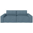 SCHLAFSOFA in Webstoff Petrol  - Petrol/Schwarz, KONVENTIONELL, Kunststoff/Textil (256/83/115cm) - Carryhome