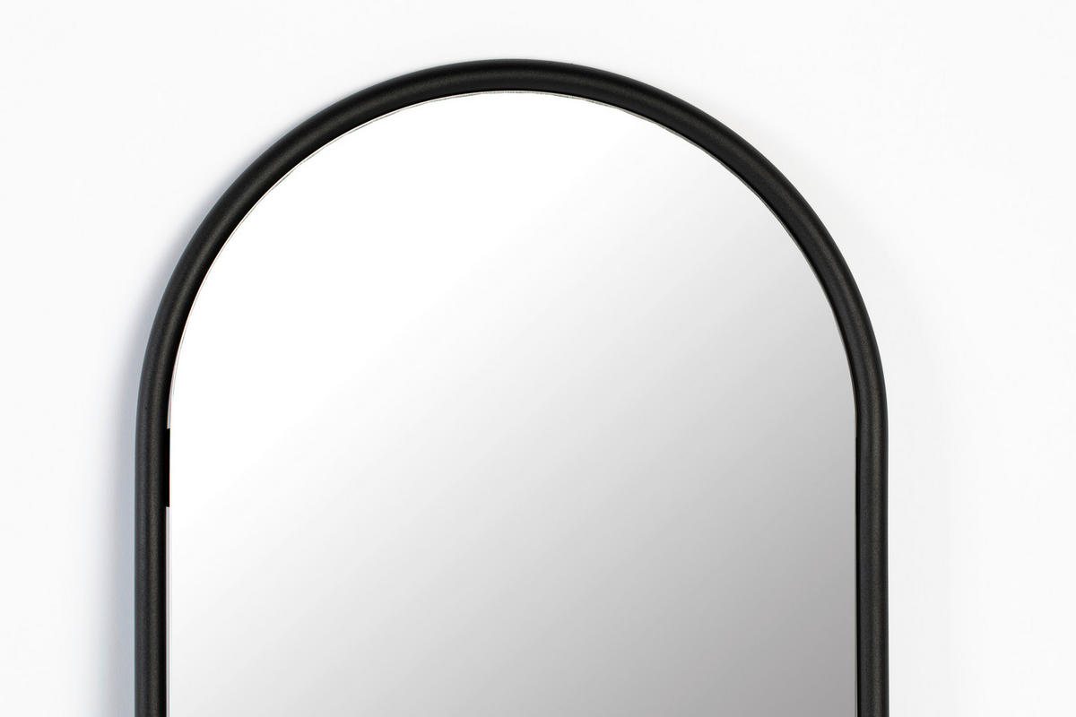 STANDSPIEGEL 38,5/165/2,5 cm  - Schwarz, Basics, Glas/Metall (38,5/165/2,5cm) - Zuiver