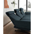 ECKSOFA  in Flachgewebe Petrol  279-327/176-217 cm  - Petrol/Schwarz, Design, Textil/Metall (279-327/176-217cm) - Dieter Knoll