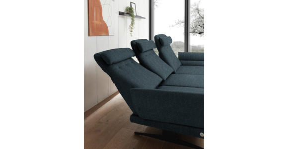 ECKSOFA  in Flachgewebe Petrol  279-327/176-217 cm  - Petrol/Schwarz, Design, Textil/Metall (279-327/176-217cm) - Dieter Knoll
