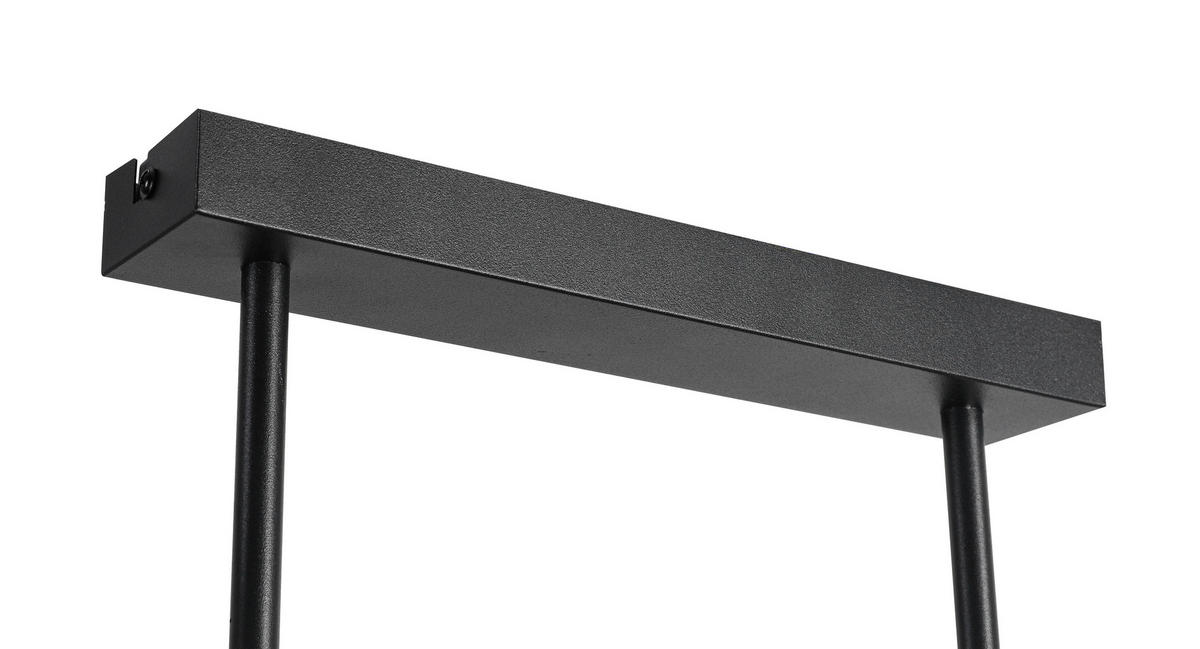 PLAFONJERA  - crna, Konvencionalno, staklo/metal (90/30/43cm) - Dieter Knoll