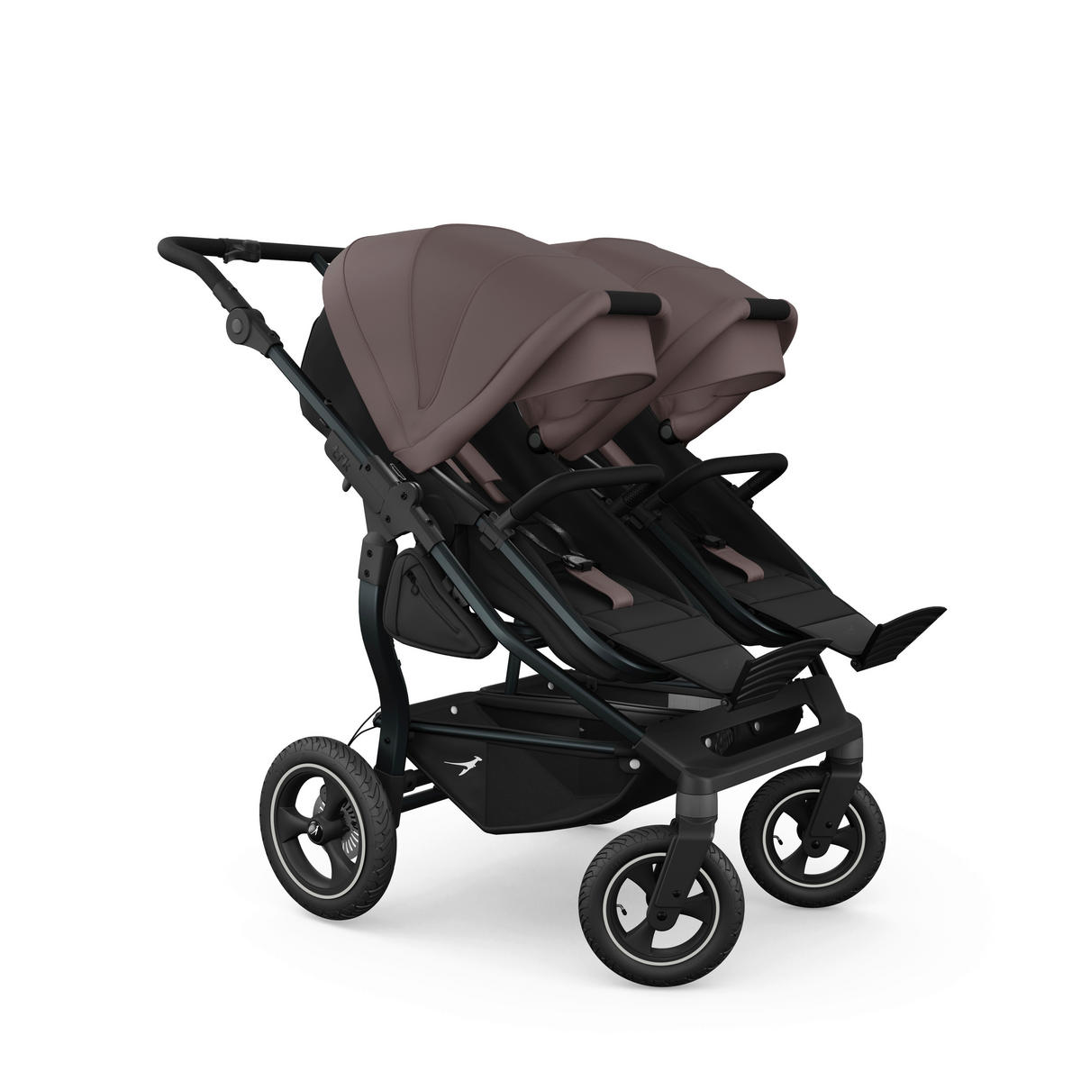 KOMBIKINDERWAGEN Duo 2-in-1 Kombi  - Anthrazit/Braun, Basics, Textil/Metall (79/111/110cm) - TFK