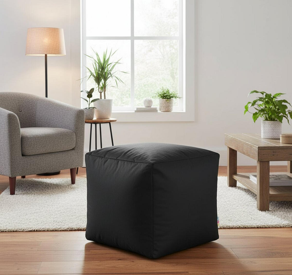 SITZWÜRFEL in Schwarz Textil  - Schwarz, Design, Textil (40/40/40cm) - Boxxx