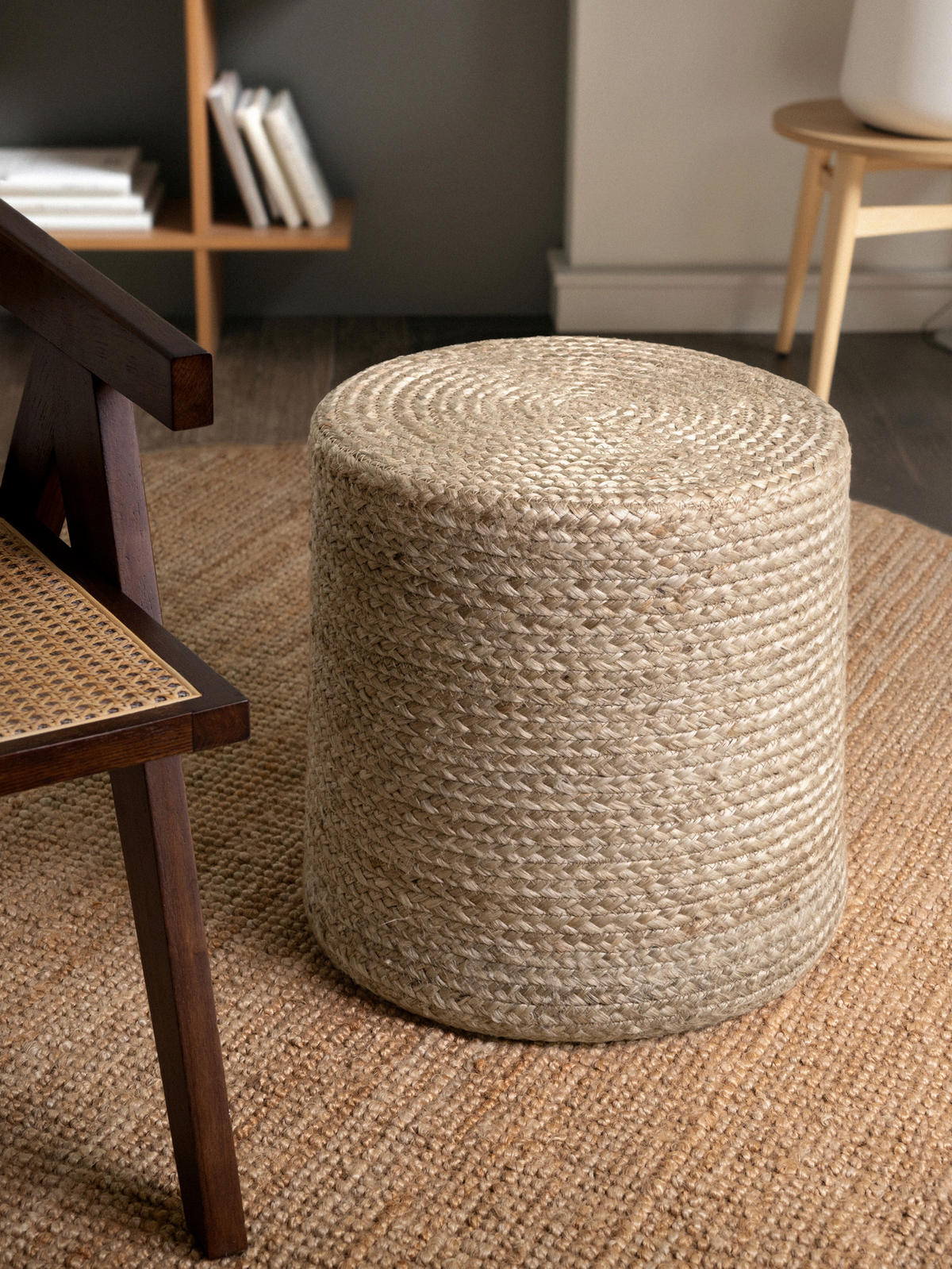 POUF Struktur Uni 40/40/40 cm  - Greige, Basics, Textil (40/40/40cm)