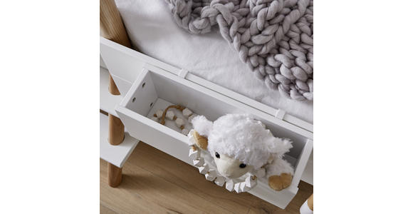 HAUSBETT Leiter, Lattenrost 90/190/200 cm - Naturfarben/Weiß, Design, Holz/Holzwerkstoff (90/190/200cm) - Xora