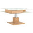COUCHTISCH in Glas, Holzwerkstoff 90/90/35,5-71,5 cm - Eichefarben/Weiß, Design, Glas/Holzwerkstoff (90/90/35,5-71,5cm) - Voglauer COUCHTISCH in Glas, Holzwerkstoff 90/90/35,5-71,5 cm - Eichefarben/Weiß, Design, Glas/Holzwerkstoff (90/90/35,5-71,5cm) - Voglauer