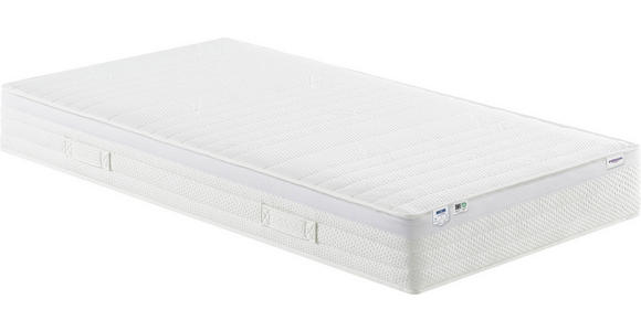 TASCHENFEDERKERNMATRATZE 100/200 cm Höhe ca. 23 cm  - Weiß, KONVENTIONELL, Textil (100/200cm) - Sleeptex