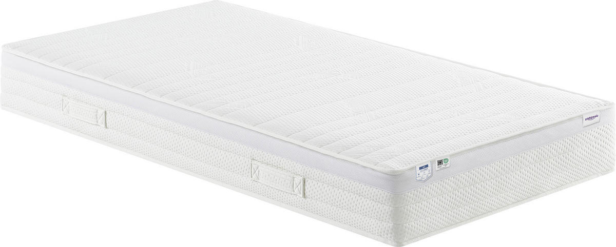 TASCHENFEDERKERNMATRATZE 100/200 cm Höhe ca. 23 cm  - Weiß, KONVENTIONELL, Textil (100/200cm) - Sleeptex